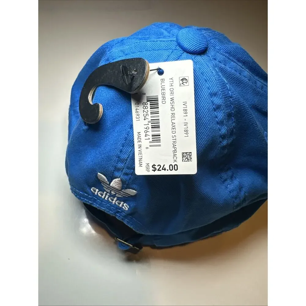 Adidas - Trefoil - Youth Strap Back Hat Cap - Blue - New With Tags!
